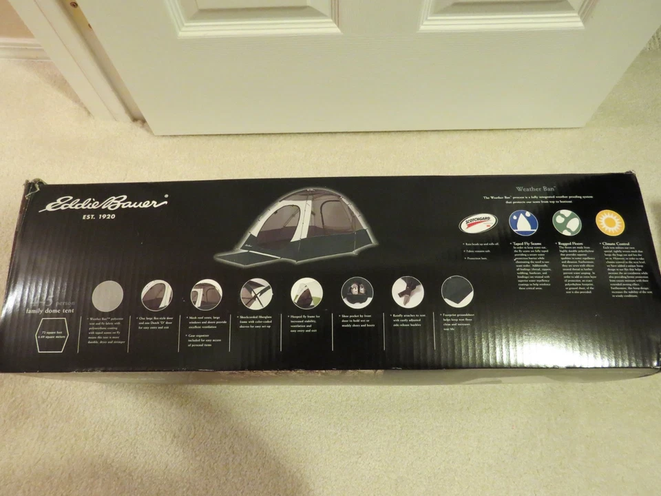 Tienda domo familiar Eddie Bauer para 4-5 personas 72 pies cuadrados prohibición de clima NUEVA en CAJA Foto 2 de 4