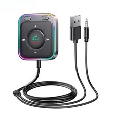 Bluetooth 5.4 Car Adapter Enhanced Dual Mics ENC Noise Cancellation 3.5mm