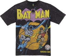 Men's New Era DC Anniversary Short Sleeves T Shirt Batman & Robin Cape Crusader