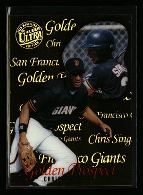 Chris Singleton 1996 Fleer Ultra #15 Golden Prospects Gold Medallion Giants
