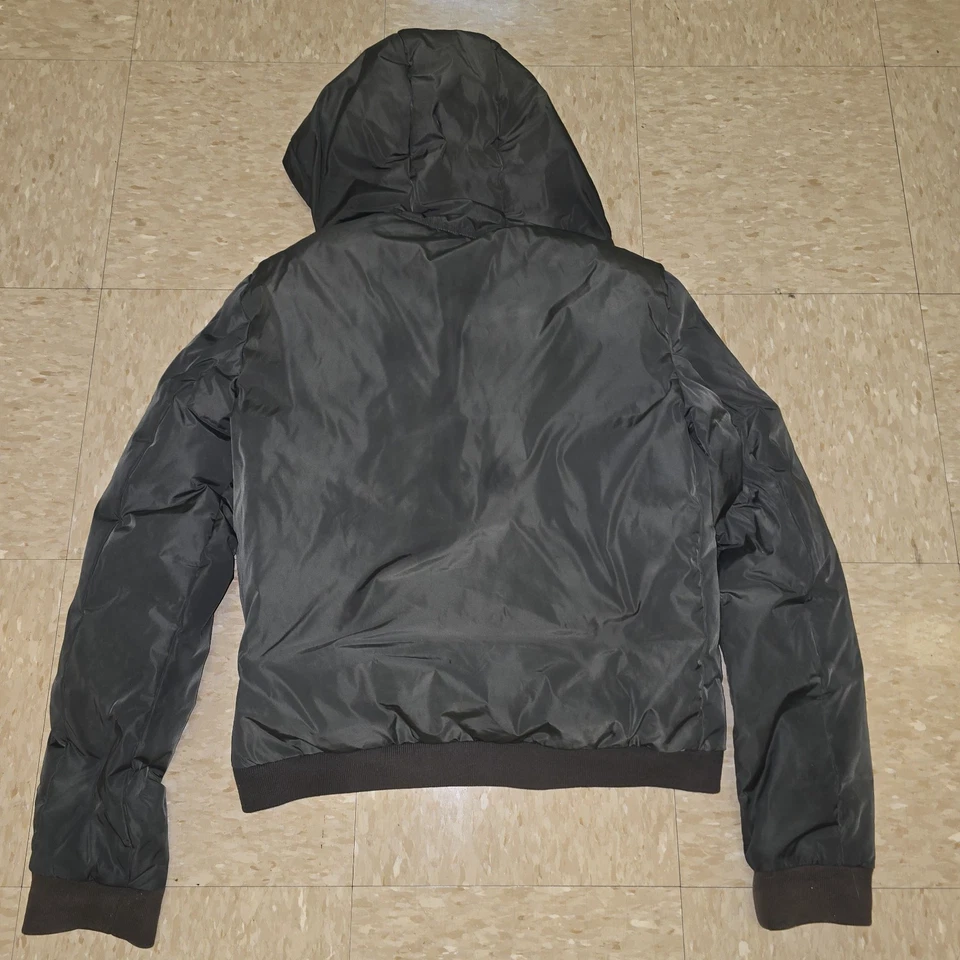 BLK DNM Hooded Bomber Jacket Olive Green Size Small RN139511 Good Condition - Image 2 of 4