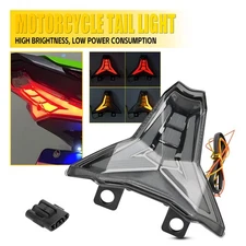 LED Motorcycle Tail Light For 16-23 Kawasaki Ninja ZX-10R Brake Turn Signal Lamp