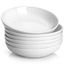 Y YHY Pasta Bowls, 30oz Salad Bowls White Soup Bowls Large Pasta Serving Bowl...