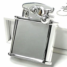 Colibri oil lighter silver mirror finish engine tongue