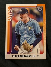 2025 Topps Series 1 Pete Fairbanks Vintage Stock  /99 SP 198 Rays TB Chrome 