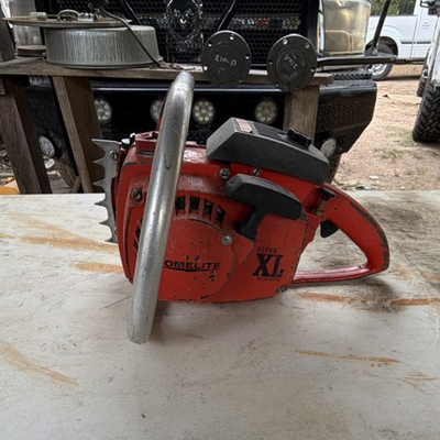 #ad #ad Homelite Super XL Automatic Gas Chainsaw Red Metal Automatic Chain Oiler $400.00
