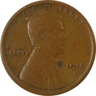 1914 S Lincoln Wheat Cent F Fine Penny 1c Coin Collectible SKU:I26154
