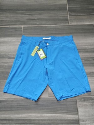 Robert Graham Men's Performance Golf Shorts Bright Blue 32(34)