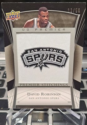 David Robinson 2008-09 Upper Deck Premier Stitchings Patch /50 Spurs Logo