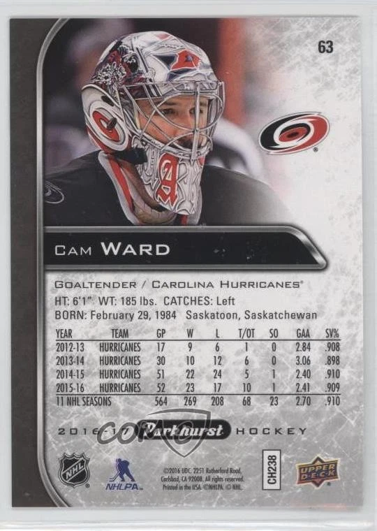 2016-17 Upper Deck Parkhurst Black Cam Ward #63 - Image 2 of 2