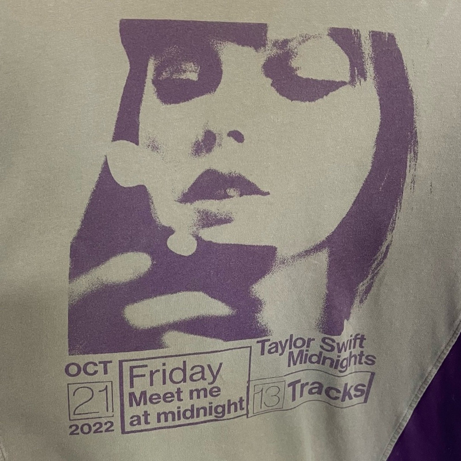 Taylor Swift Midnights Color Block Long Sleeve Pullover Size XL - Light Wear