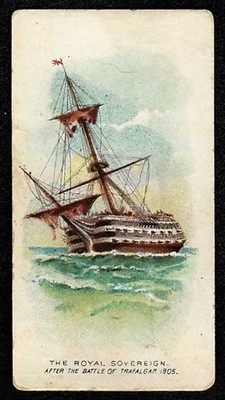 1895 THE ROYAL SOVEREIGN - WILLS'S CIGARETTES - SHIPS