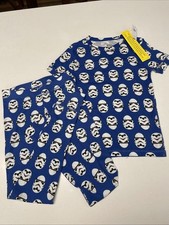 Boys Gap Star Wars Blue Stormtrooper Pajamas 100 Cotton Size 8