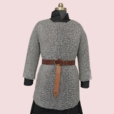10mm 16 Gauge Aluminum Chainmail Haubergeon: Round Riveted Viking Shirt for Even
