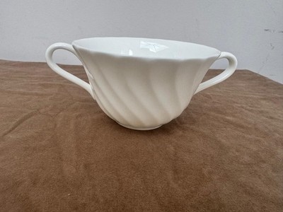 Wedgwood Candlelight Suppenschüssel Fine Bone China Doppelhenkel weiß Ersatz