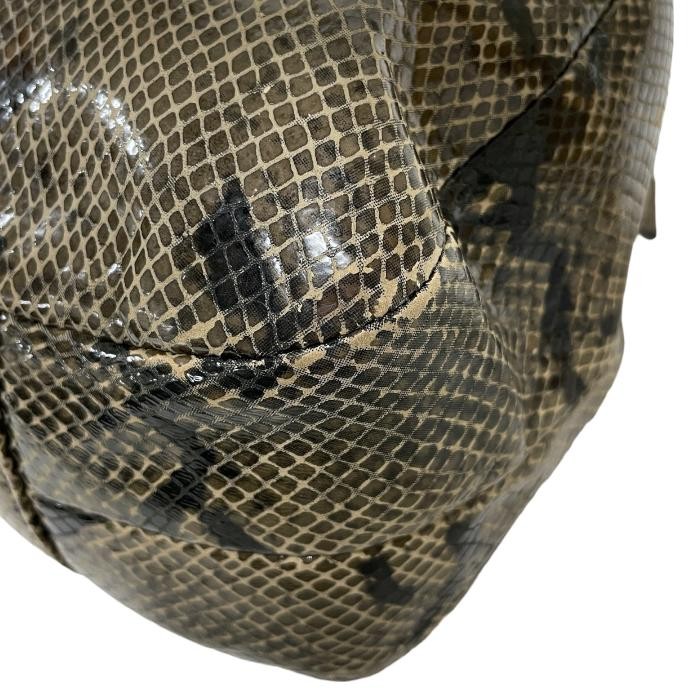 COACH handbag leather python embossed print tote … - image 3