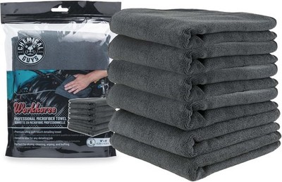 Chemical Guys MIC35306 Workhorse Professional Grade Microfiber Towel, Black (16