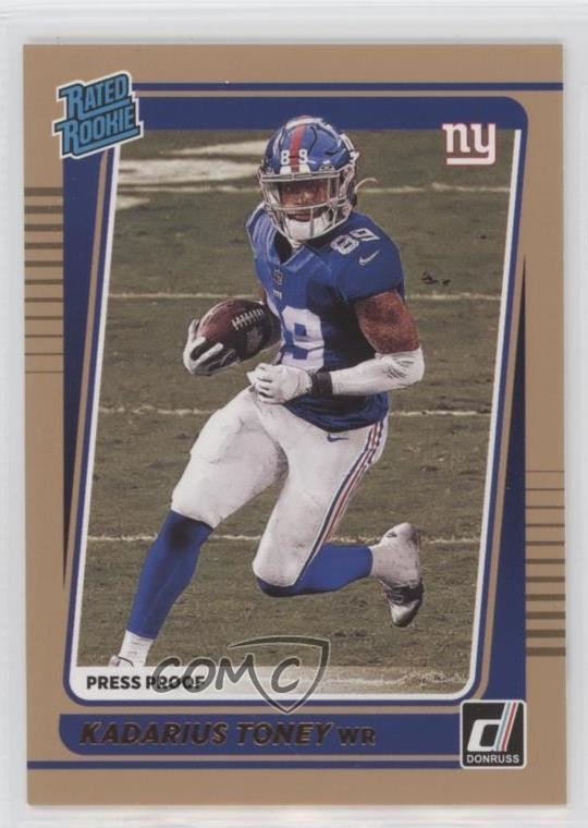 2021 Panini Donruss Rated Press Proof Bronze Kadarius Toney #264 Rookie RC n0c