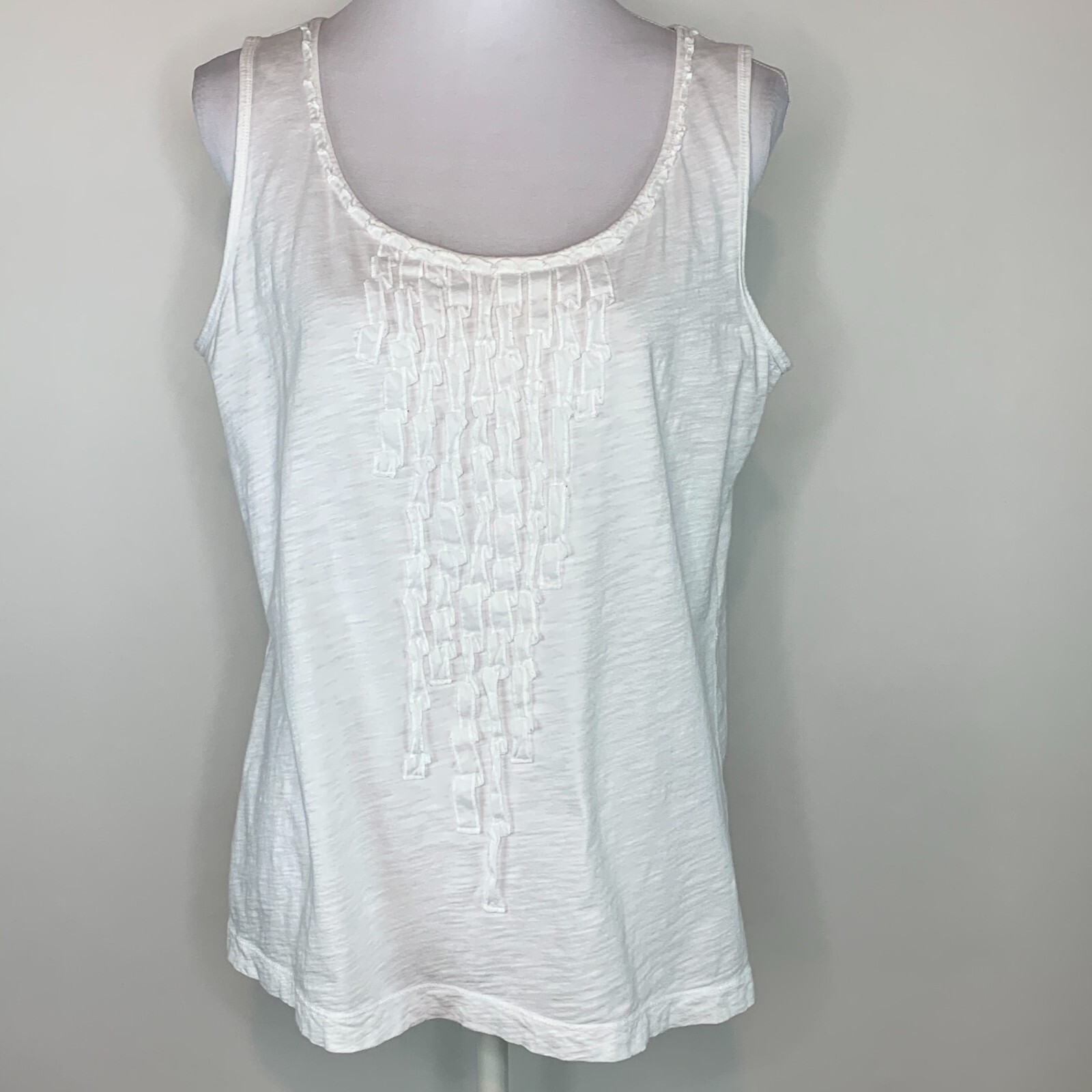Eddie Bauer Womens Size XL Tank Top Summer Casual Cotton Lightweight White  | eBay