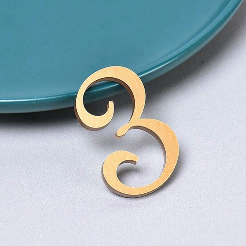 Acrylic 0-9 Number Door Plaque Sign Self-Adhesive House Address Digital Stickers - Photo 23/40
