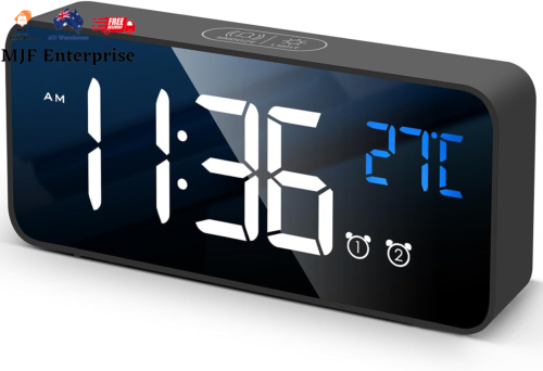 【Upgraded】 Digital Alarm Clock with Large Led Temperature Display, Portable Alar - Picture 10 of 12
