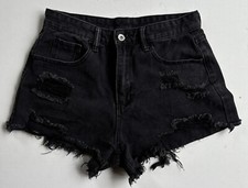 Shein Jean Shorts Women's size Medium High Rise Raw Size Small 4