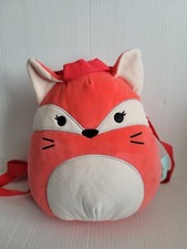 Squishmallows Fifi The Fox Backpack 14" Pocket Pouch Zip Carry Me Plush