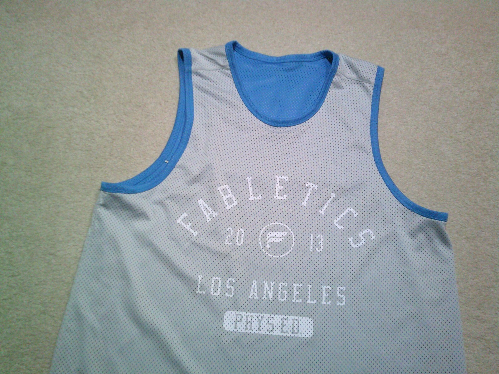 Fabletics Reversible Jersey Mens Medium Gray Blue - image 6