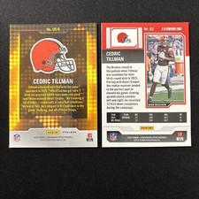 2023 Contenders Optic Cedric Tillman Up and Coming Silver Prizm & Base Rookie RC