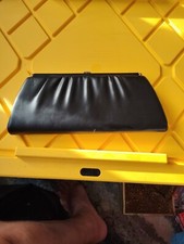 Vintage Black Leather Clutch