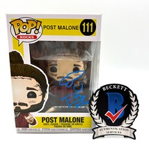 Post Malone Signed Autograph Funko Pop 111 Beckett BAS Posty White Iverson