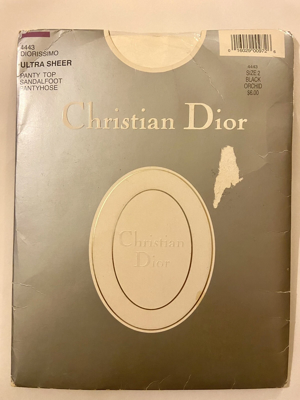Christian Dior Panty Top 4443 Diorissimo Pantyhose Ultra sheer Black Orchid SZ 4