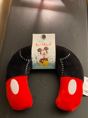 NEW DISNEY BABY MICKEY MOUSE SOFT NECK ROLL PILLOW PAL