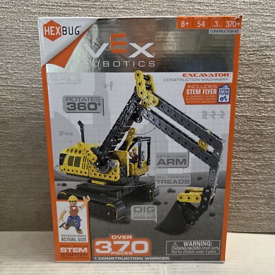 Hexbug Vex Robotic EXCLUSIVE Excavator 370 Pieces W/ Construction Worker Ages 8+