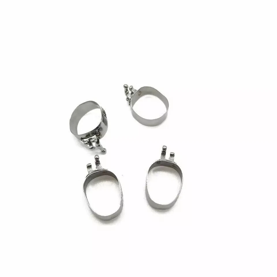 Banda bicúspide de ortodoncia pre-soldada con soportes rojos 4 piezas/kit banda tamaño #1-# Foto 3 de 4