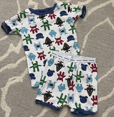Baby Gap Boys 4T Short Sleeve Pajamas Monsters