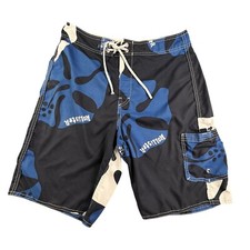 Hollister Mens SZ 30 Board Swim Shorts Trunks Hawaiian Floral Boardies Y2K Surf