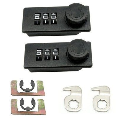 Mini 3 Digit Combination Lock, Black, Portable, Compact
