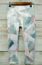 Reebok Pants Womens Size XS Skinny Capri High Rise Aether Multi Pants New