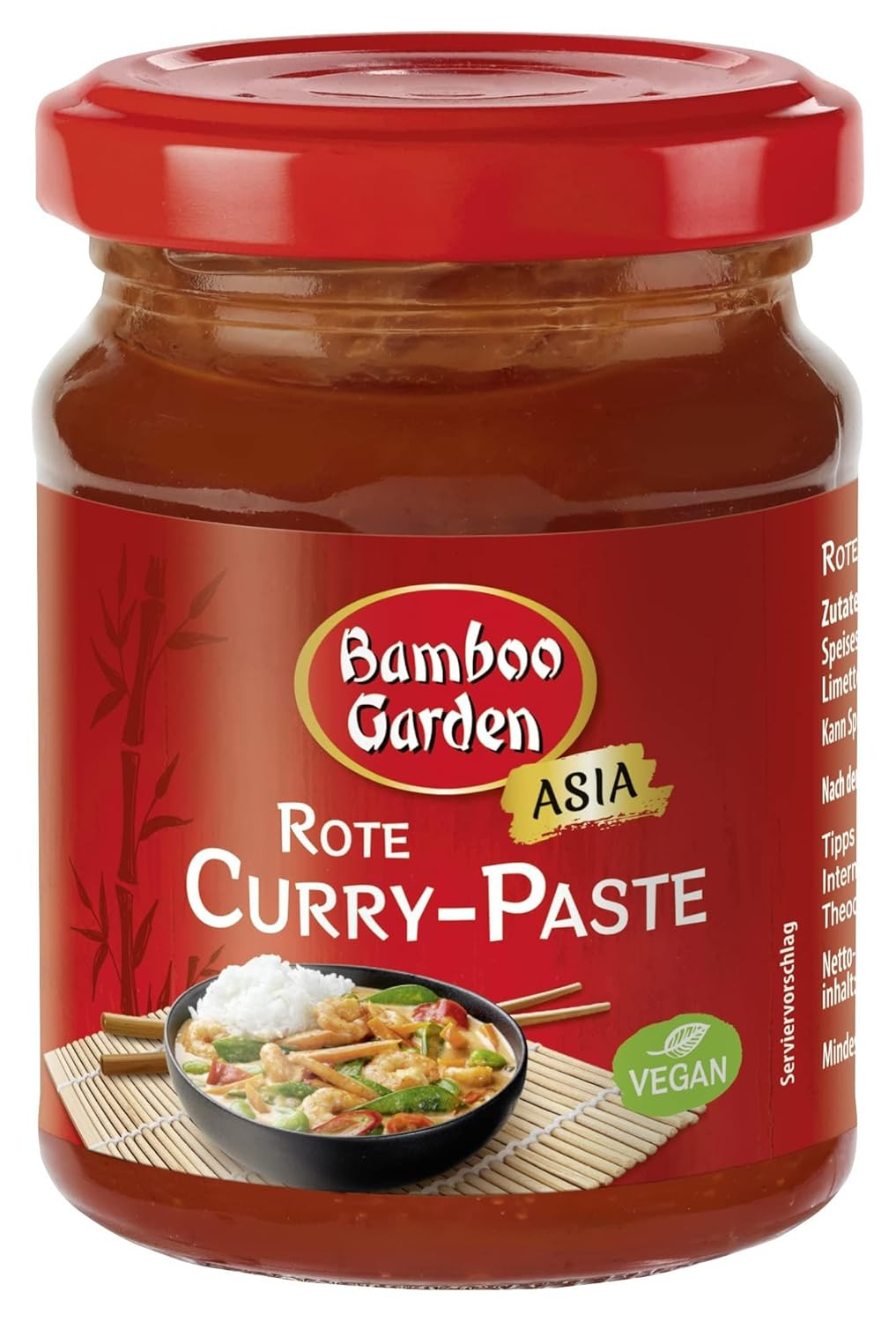 Bamboo Garden - Rote Currypaste , Aus Natürlichen Zutaten , Würzige Schärfe Für