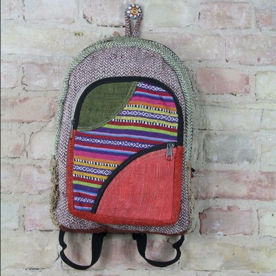 Backpack - Hemp - Pattern 13 - Beige
