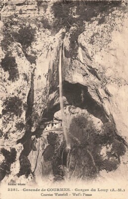 Postcard Cascade de Gourmes Gorges du Loup France DB