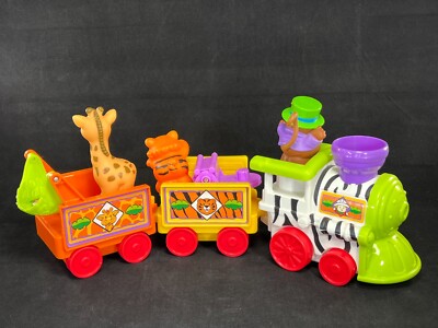 Fisher Price Little People Musical Zoo Safari Train Monkey Tiger