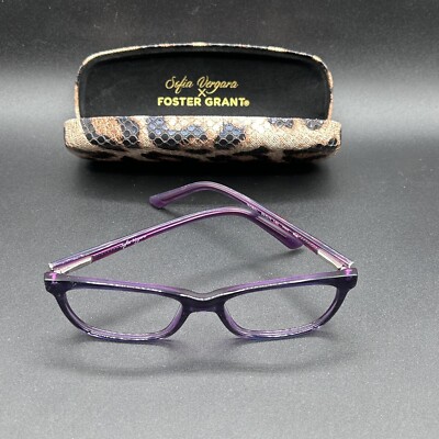 Sofia Vergara Isobel Eyeglasses Frame Purple Crystal Flex 53-17-140 Used w/ Case