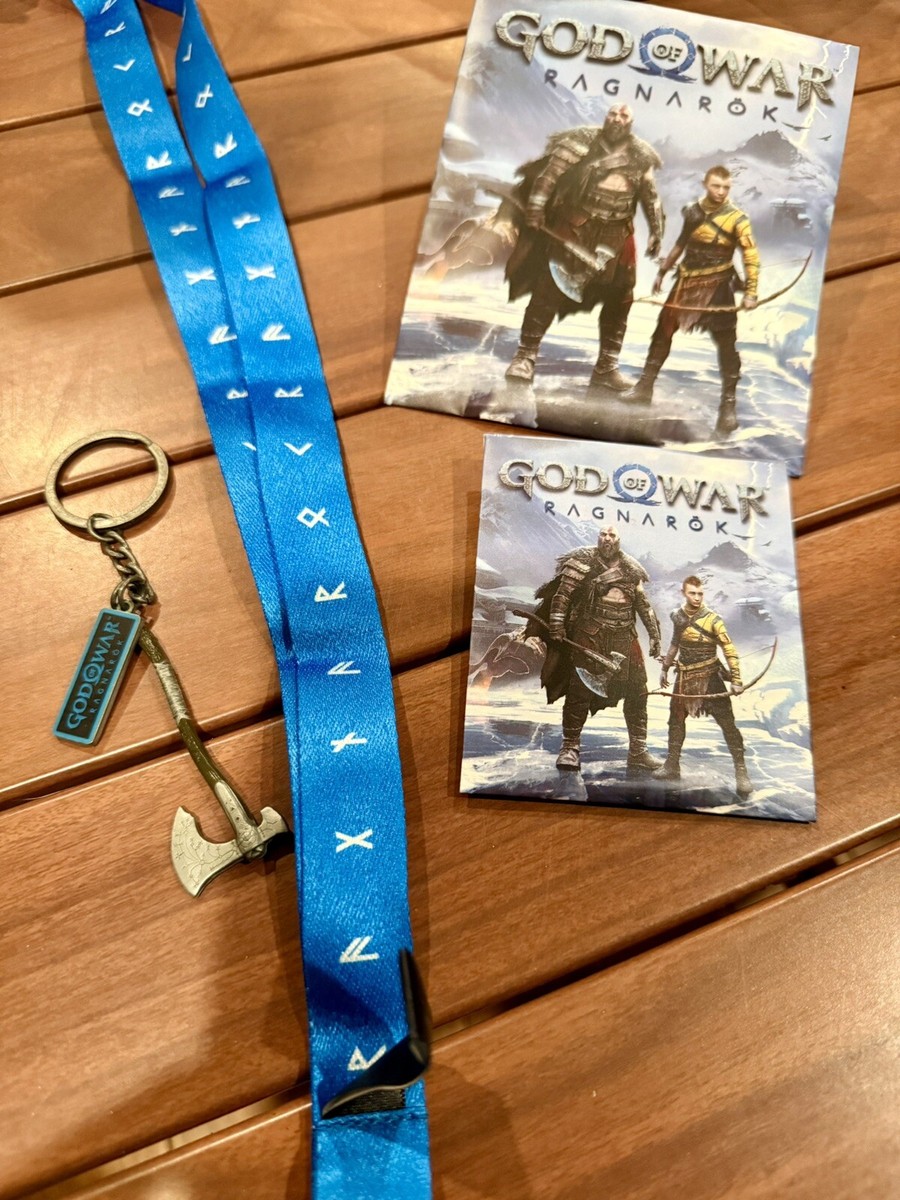 God Of War Ragnarok Lanyard Leviathan Axe Keychain BUNDLE *PS5