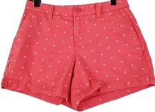 Magellan Outdoors Woman Size 2 Pink Polka Dots Shorts Cotton Blend.