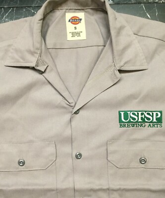 USF University South Florida DICKIES Brewing Arts Craft Beer Work Shirt S NEW