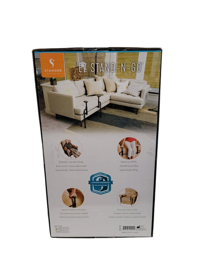Stander EZ Stand-N-Go Adjustable Stand Assist Sofa Grab Bar Seniors Mobility Aid - Image 2 of 4