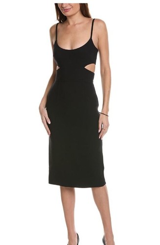 NWT Michael Kors Collection Knit Black Cut Out Wool Blend Sheath Dress 6 $1570 - Picture 3 of 9