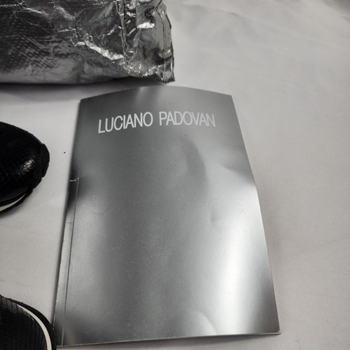 LUCIANO PADOVAN Black Sparkle Bling Sneakers Shoes Womens Size 8.5 New Flats - Picture 5 of 19